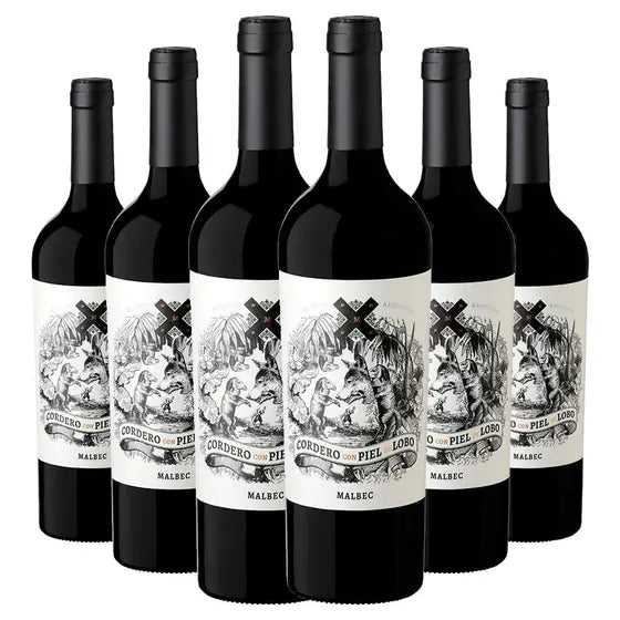 Kit 6 Garrafas Cordero Con Piel de Lobo Malbec com Frete Grátis