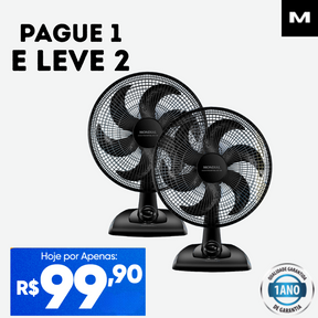 Ventilador Super Power Mondial - Kit com 2 Ventiladores - pague 1 e Leve 2